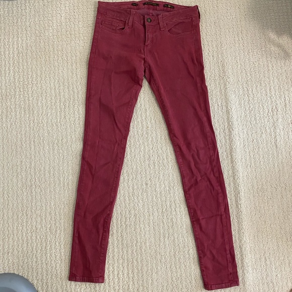 Andrew Marc Red Legging Jeans size 27 USA Made - Picture 7 of 8